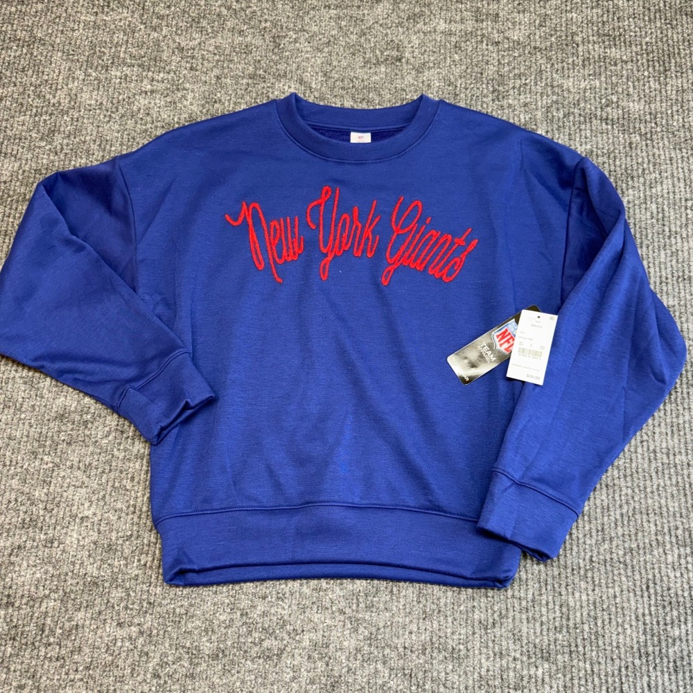 New York Giants NFL‎ Team Apparel Women's Crewneck Sweatshirt NWT Size S